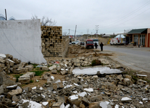 Baku's Nardaran township being landscaped. Azerbaijan, 25 Jan. 2016